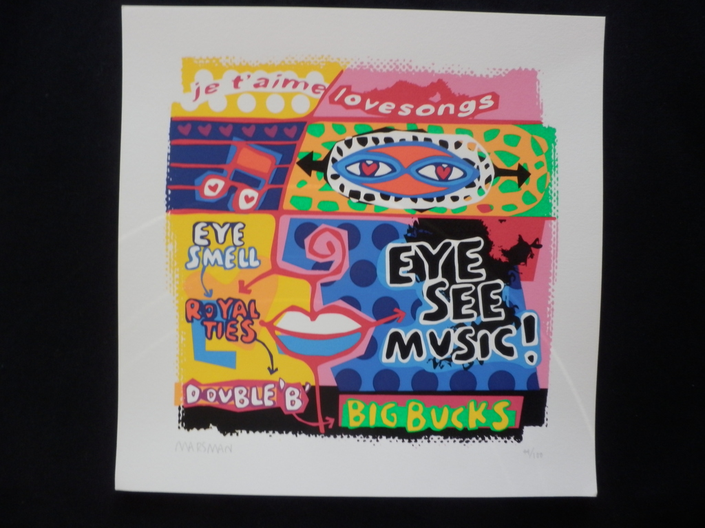 JEAN PAUL MARSMAN  Zeefdruk  JE T'AIME LOVESONGS  Handgesigneerd kopen? Bied vanaf 25!