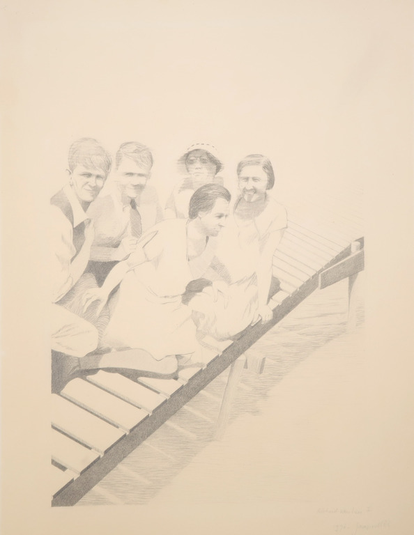 Jaap van der Pol: Potloodtekening, Afscheid van hen I verkocht voor € 35!