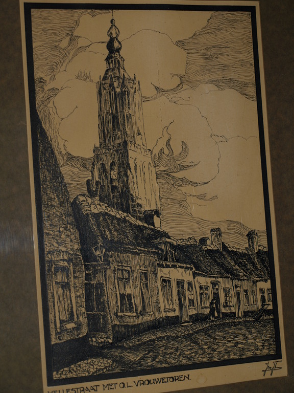 Pentekening – Hellestraat met O.L. Vrouwetoren Amersfoort – Gesigneerd – Ingelijst 34 x 47 cm kopen? Bied vanaf 1!