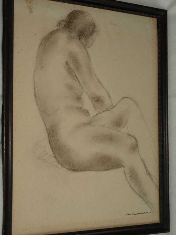 ELIE NEUBURGER (1891-1972) – Tekening–“Vrouwelijk naakt” –Gesigneerd & ingelijst verkocht voor € 65!