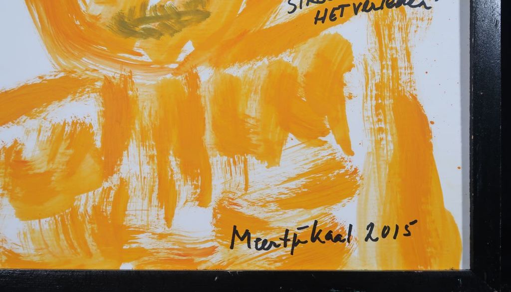 Meertje Kaal: Olieverf op karton, Streep door het verleden - Ingelijst kopen? Bied vanaf 1!