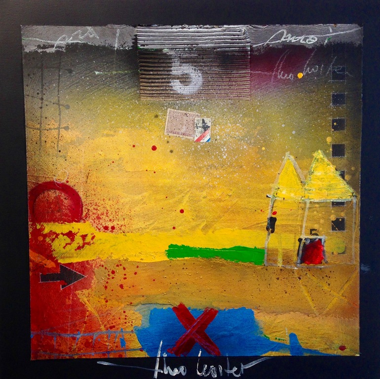 Theo koster , schilderij, happy home verkocht voor € 90!