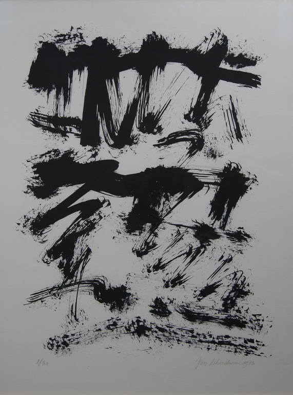 Jan Schoonhoven abstracte zeefdruk uit 1983 - oplage 20 ex. verkocht voor € 550!