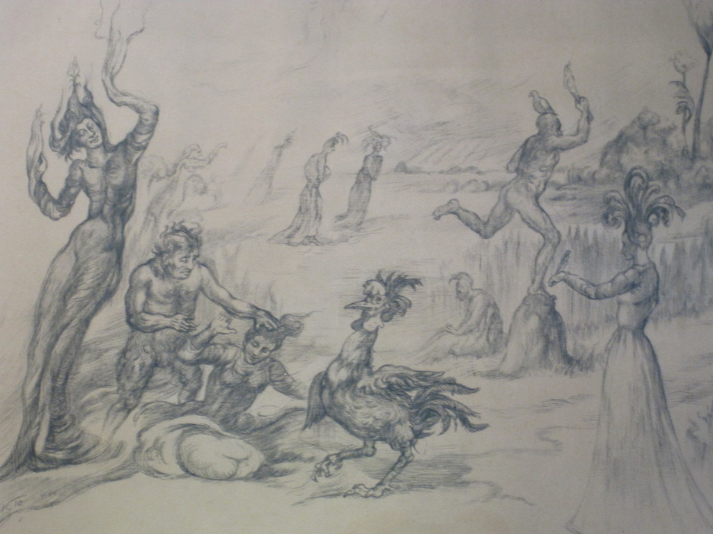 ZELDZAAM! Kristians Tonny 1907-1977 surrealisme - mythologische voorstelling  kopen? Bied vanaf 1!