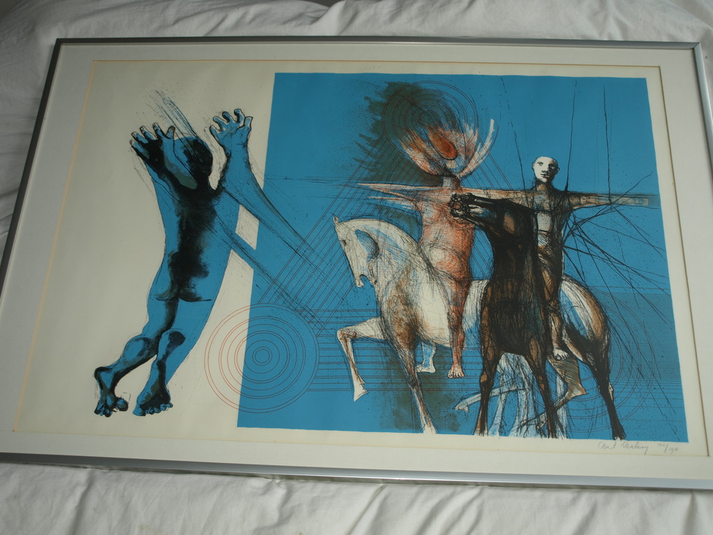 Aat Verhoog (1933) : Litho – Ruiters te paard – Gesigneerd & ingelijst– ca 1980  kopen? Bied vanaf 1!