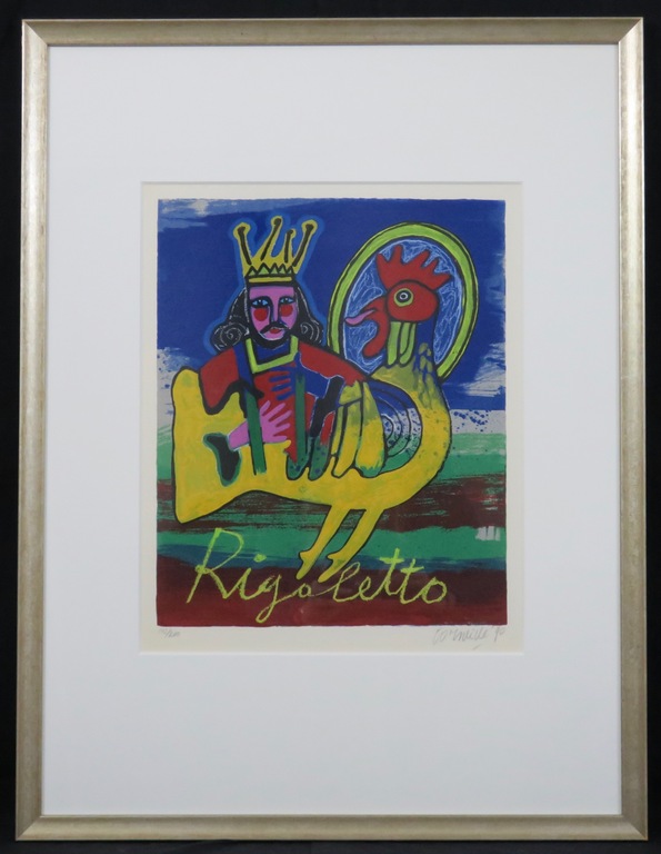 Corneille: Litho, Rigoletto - Ingelijst verkocht voor € 240!