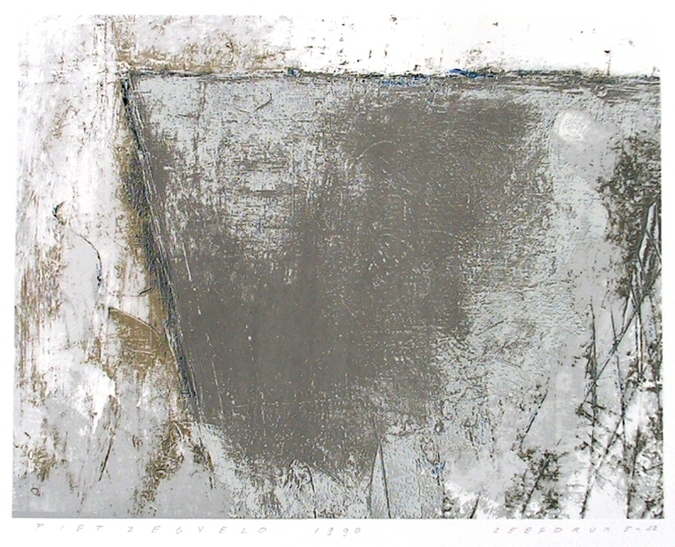 Piet Zegveld,  zeefdruk,  ZT, 1990. kopen? Bied vanaf 50!