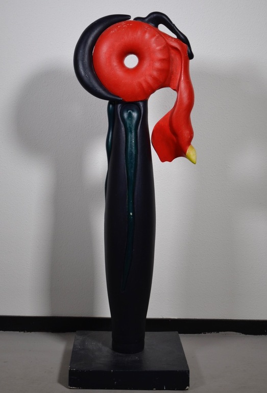 Peter van de Locht: Houten beeld, Night and Day I verkocht voor € 71!