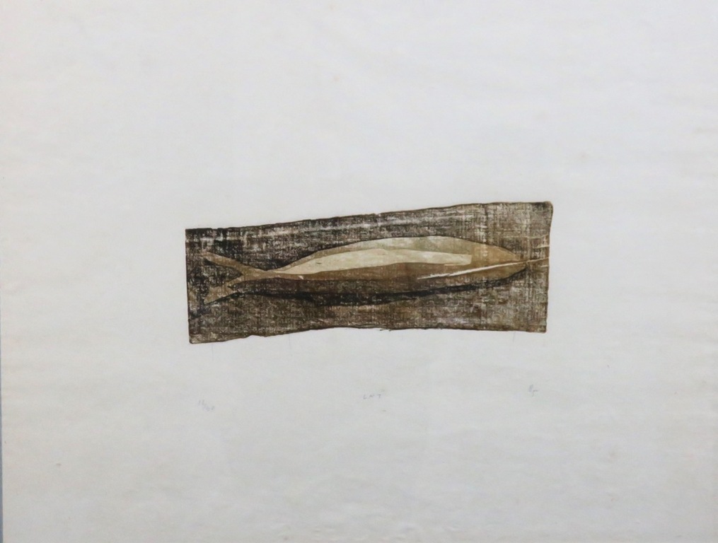 Leon Tebbe: Houtsnede, Vis - Ingelijst kopen? Bied vanaf 1!