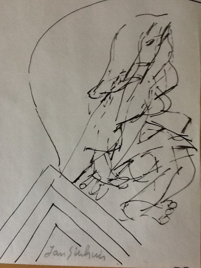 Jan Sierhuis: tekening kopen? Bied vanaf 50!