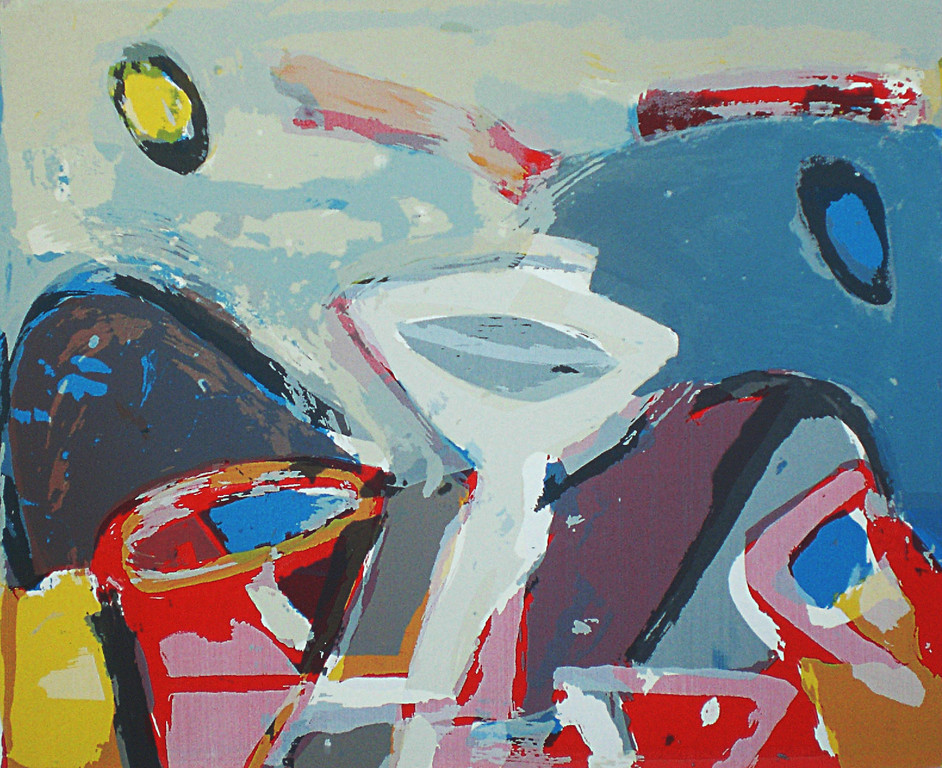 Piet Warffemius – De jonge wereld, zeefdruk (ingelijst) verkocht voor € 70!