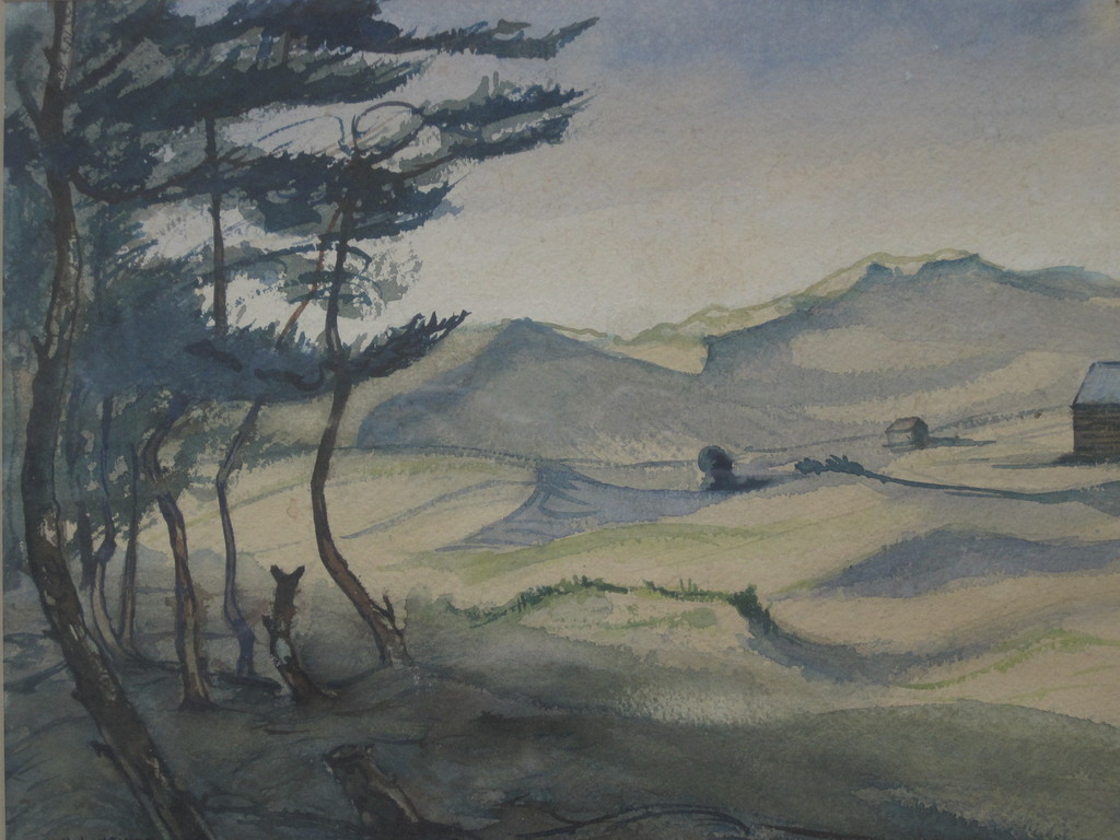 H.W. van Meines 1907-1995 aquarel "Duinrell 1941"  verkocht voor € 80!