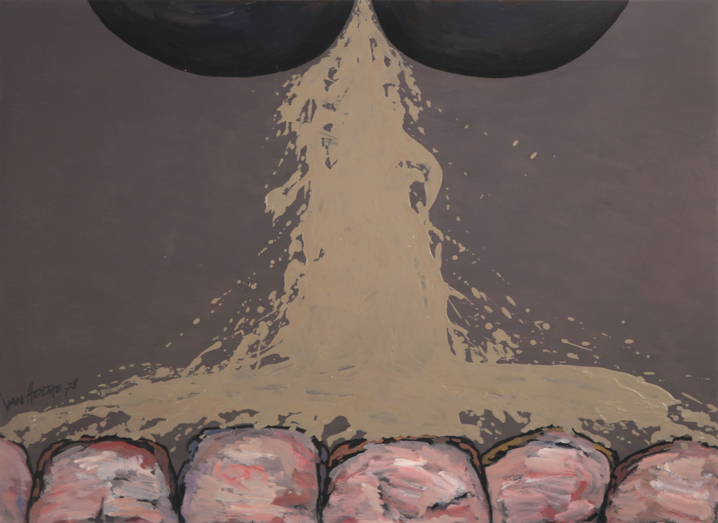 Jan van Holthe: Acryl op papier, Merde 28 kopen? Bied vanaf 1!