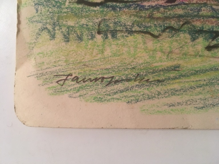 Onbekende Kunstenaar - Krijt op papier - Zonder Titel. kopen? Bied vanaf 1!