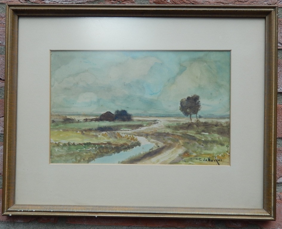 Heidelandschap met zandverstuiving verkocht voor € 40!