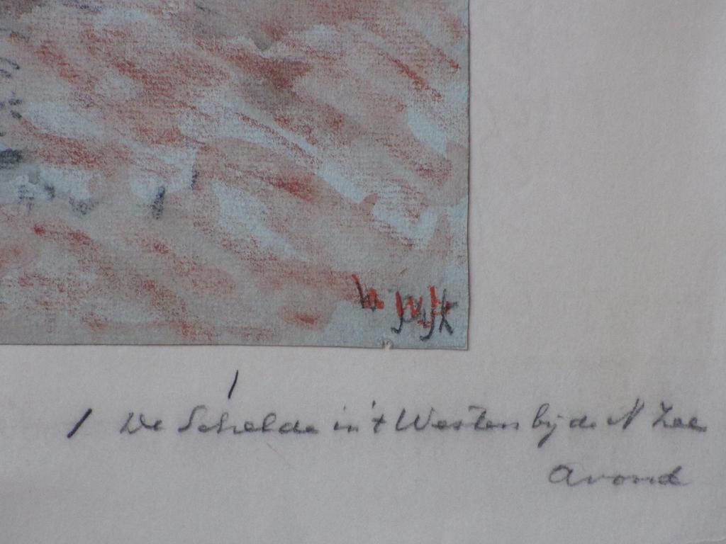 Willem Jans Dijk, De Schelde bij Vlissingen, Gemengde techniek  kopen? Bied vanaf 55!