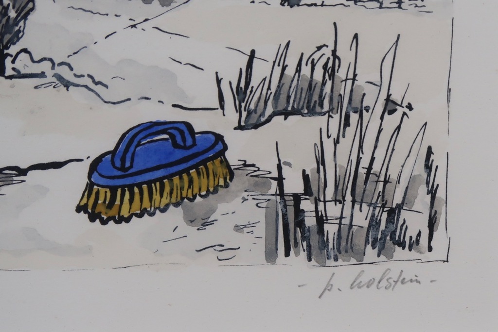 Pieter Holstein: Handgekleurde Litho, Z.T. landschap - Ingelijst kopen? Bied vanaf 35!