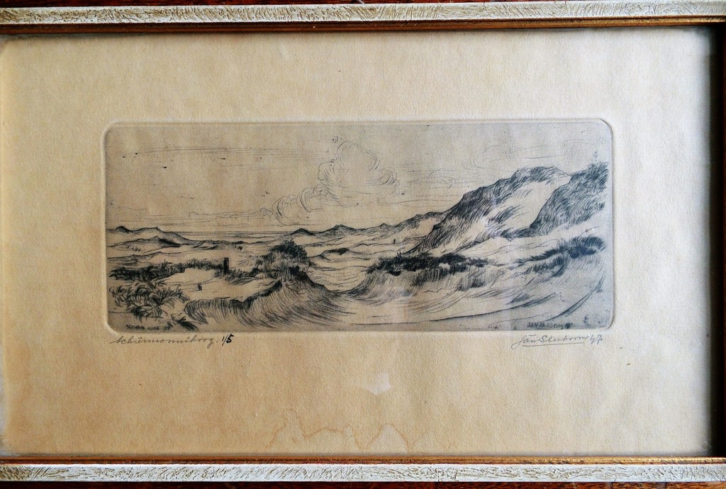 ingelijste ets van Jan Sleeboom  Schiermonnikoog kopen? Bied vanaf 25!