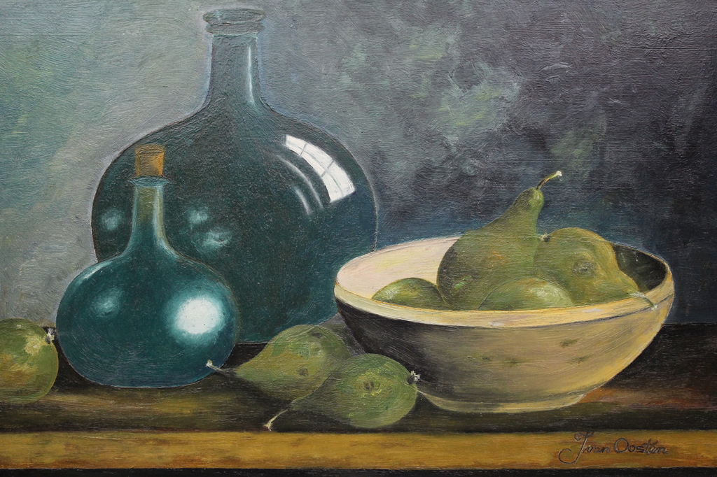 Jet van Oosten - olieverf op board - stilleven kopen? Bied vanaf 50!