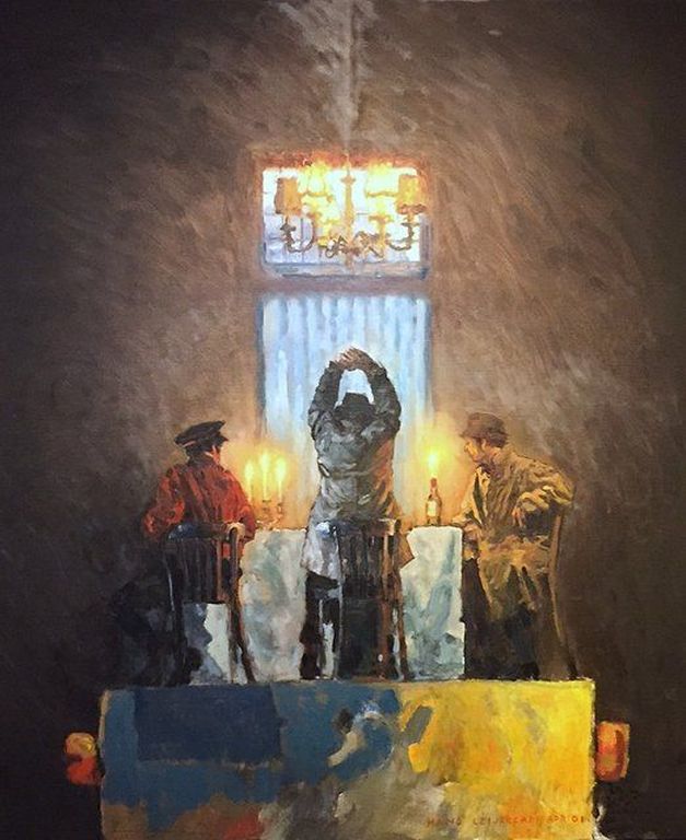 Hans Leijerzapf, olieverf op doek, De Winterkamer (100x120 cm) verkocht voor € 2500!