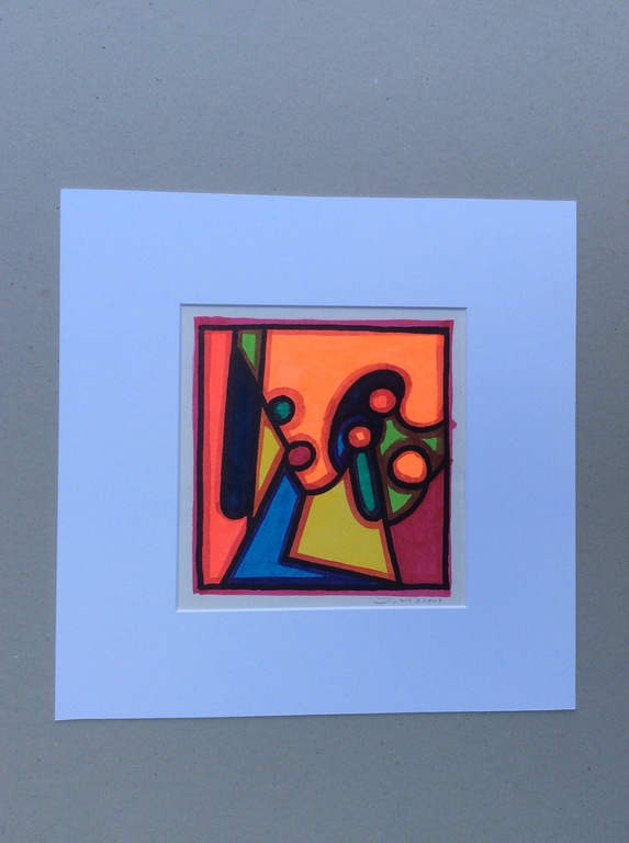 Jack Vissers, acryl op papier kopen? Bied vanaf 1!