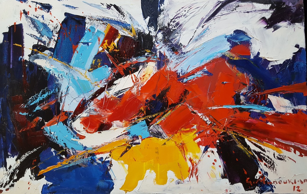 Gagik Manoukian (1952) - Acrylverf op doek. gesigneerd rechtsonder, '12 en verso verkocht voor € 225!