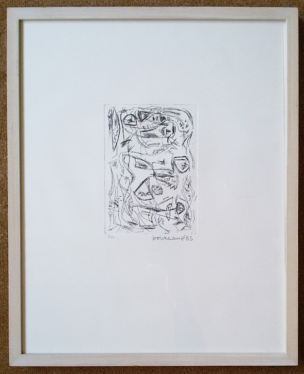 Laatste keer: Theo Wolvecamp - Abstract, droge naald ets (mooi ingelijst) kopen? Bied vanaf 200!