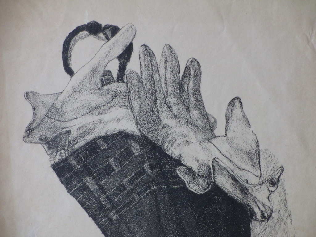 Gesina Boevé, Handschoenen in mand, Litho kopen? Bied vanaf 1!