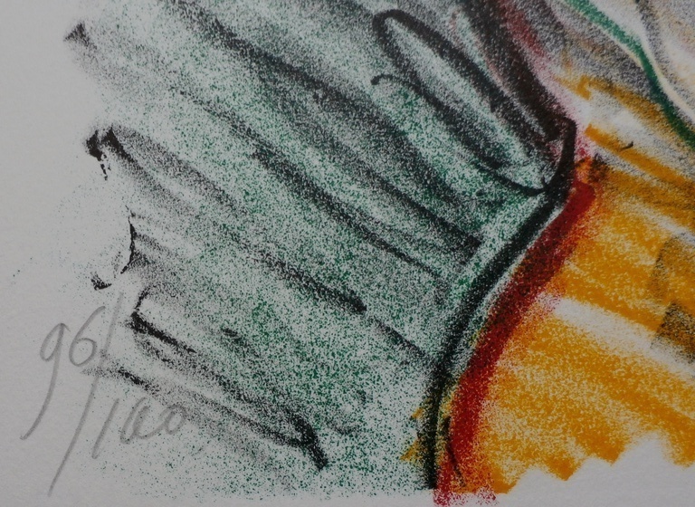 Anton Martineau - zeefdruk: de schilder en zijn model kopen? Bied vanaf 80!