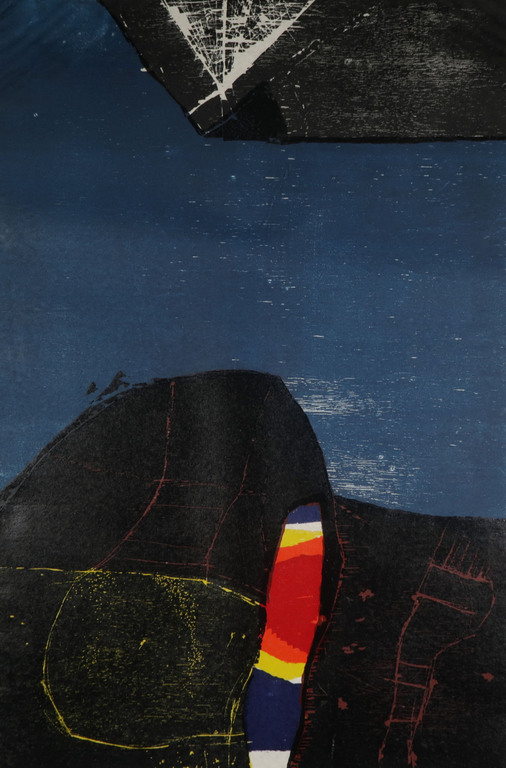 Guillaume Le Roy: Houtsnede, Abstracte compositie IV kopen? Bied vanaf 1!