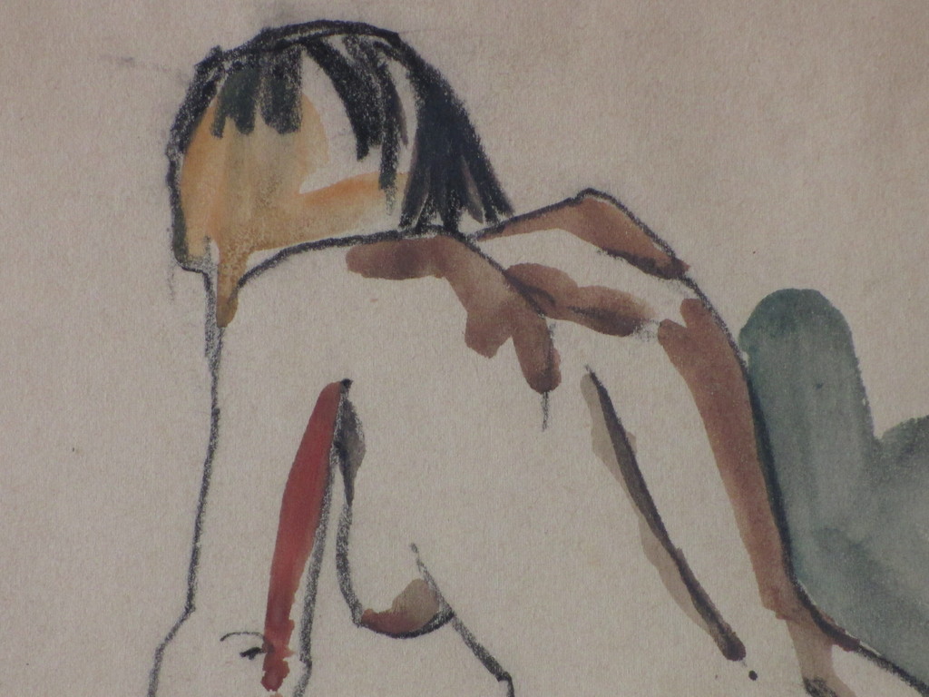 Henny Ragetlie, Vrouwelijk naakt op stoel, Gemengde techniek kopen? Bied vanaf 35!