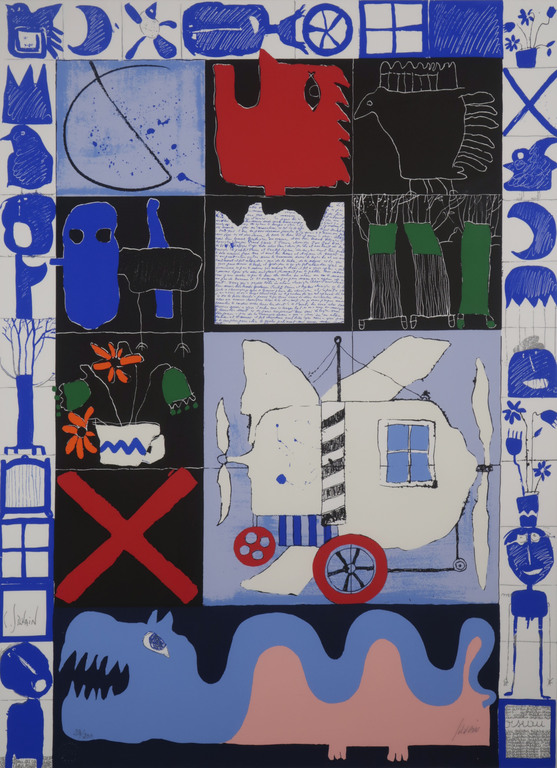 Christian Silvain: Zeefdruk, Vol de nuit - Ingelijst (Groot) kopen? Bied vanaf 60!