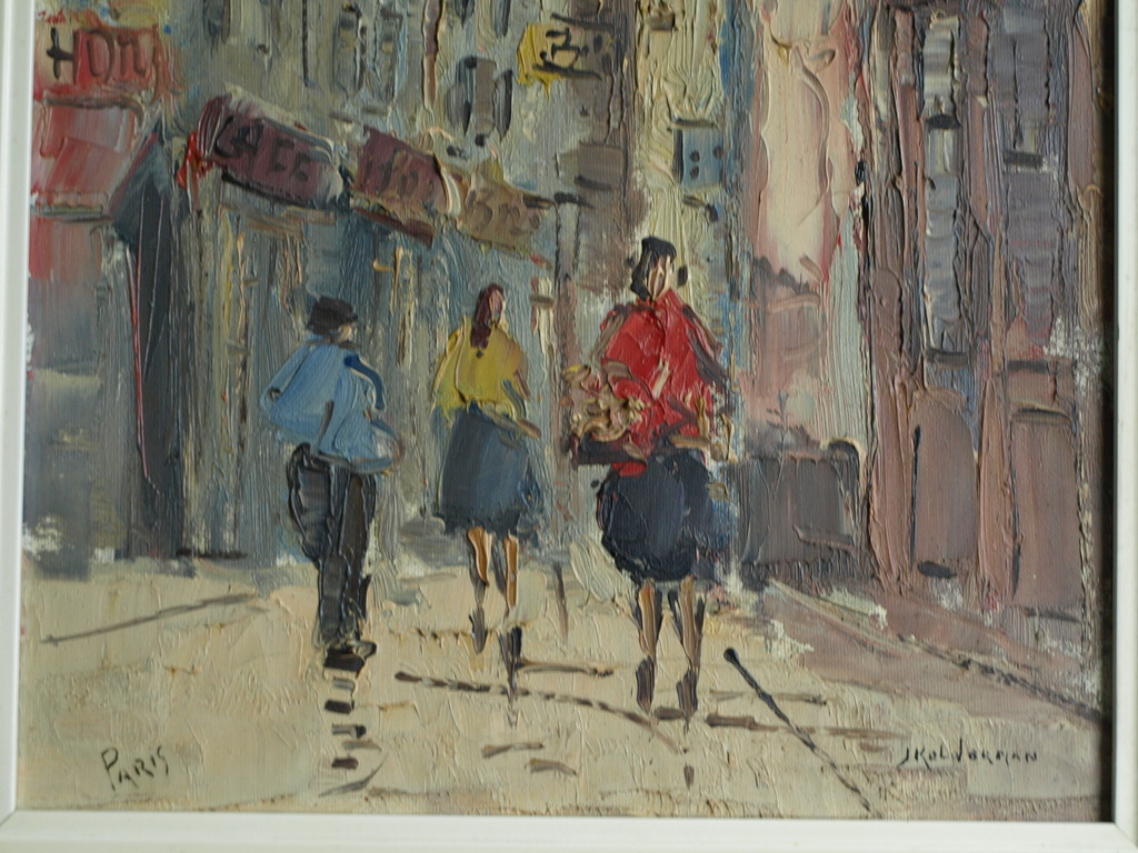 Jan Kelderman : Olieverf op doek, Parijs – gesigneerd & ingelijst - ca 1960 kopen? Bied vanaf 50!