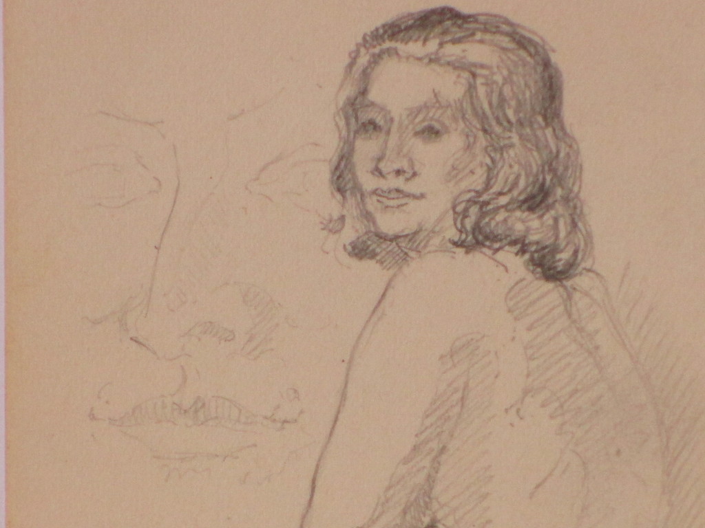 Henk Voskuyl, Zittend naakt bekeken, Tekening kopen? Bied vanaf 1!