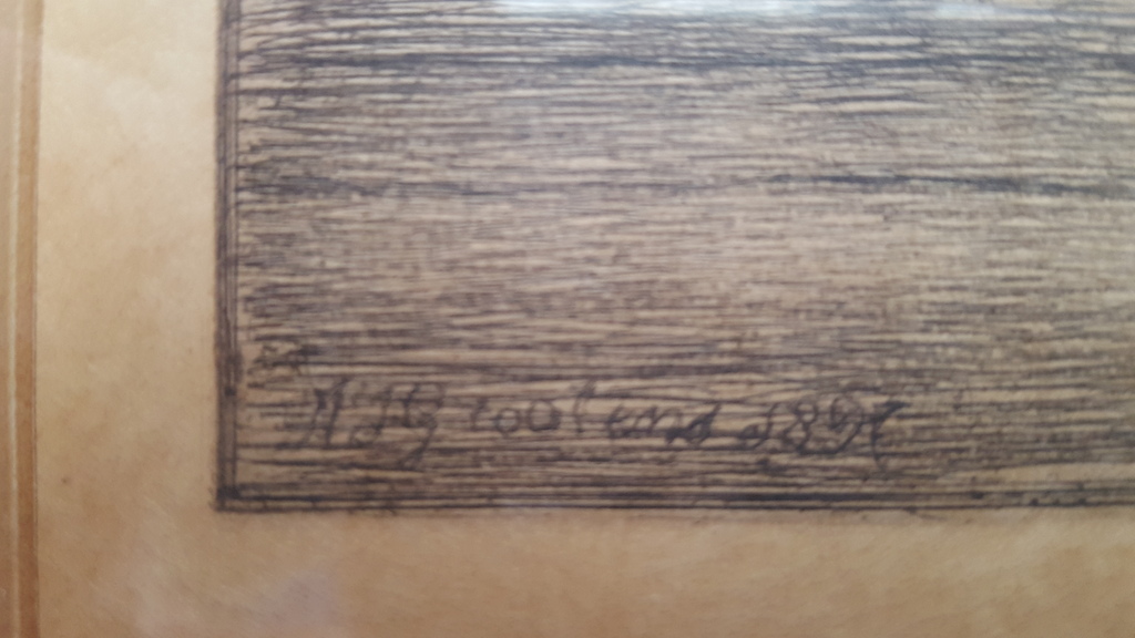 Adrianus Johannes Grootens - ets, handgesigneerd r.o. en in de plaat l.o. 1891 kopen? Bied vanaf 1!