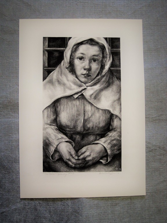 Groot gesigneerd  Litho "Portret van Katjusha Maslova" uit Tolstoj's Opstanding kopen? Bied vanaf 1!