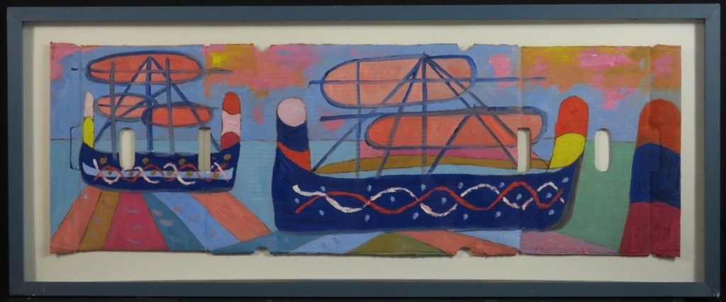 Meertje Kaal: Olieverf op Karton, Het schip II - Ingelijst (Groot) kopen? Bied vanaf 1!