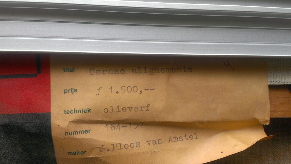 Jaap Ploos van Amstel, olieverfschilderij Carnac alignements kopen? Bied vanaf 400!