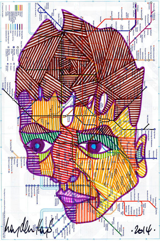Hayden Kays 'Hayden Kays' - Inkttekening, unica, gesigneerd, 2014 verkocht voor € 200!