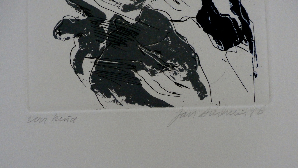 Jan Sierhuis - ets/aquatint - 1996 - met opdracht: voor Rina kopen? Bied vanaf 65!
