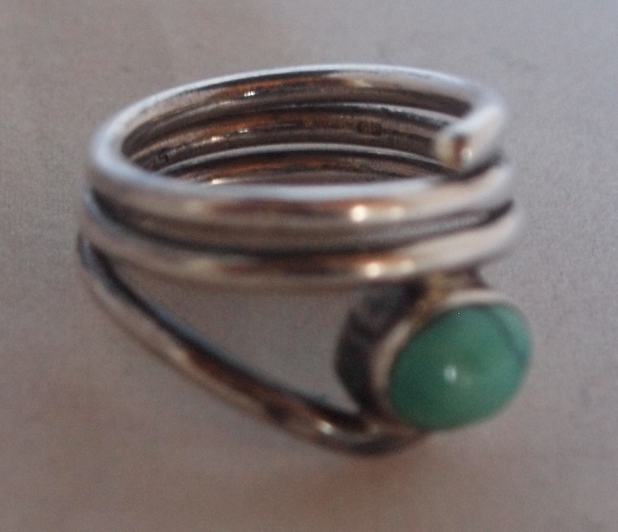 Zilveren ring met Turkooise steen   kopen? Bied vanaf 1!