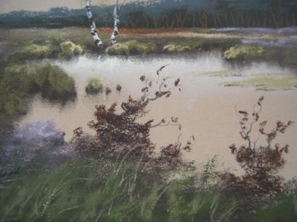 Jan de Groot ,origineel pastel  Veluws landschap kopen? Bied vanaf 1!