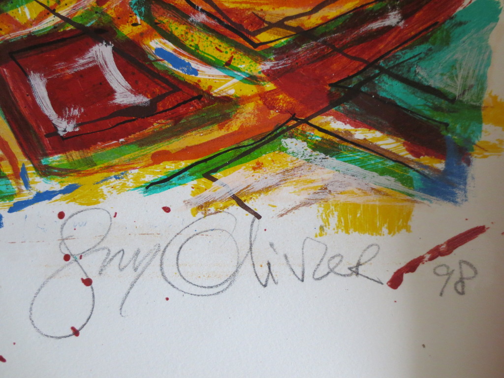 OLIVIER GUY - gesigneerde kleuren zeefdruk - petit four kopen? Bied vanaf 130!