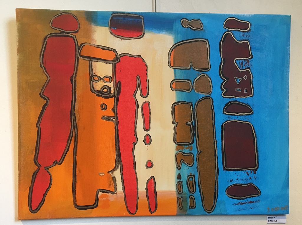 Happy Family (2015) , acrylic paint on canvas kopen? Bied vanaf 45!