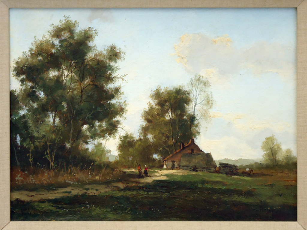 Landschap met boerderij van Frits Goosen  kopen? Bied vanaf 250!