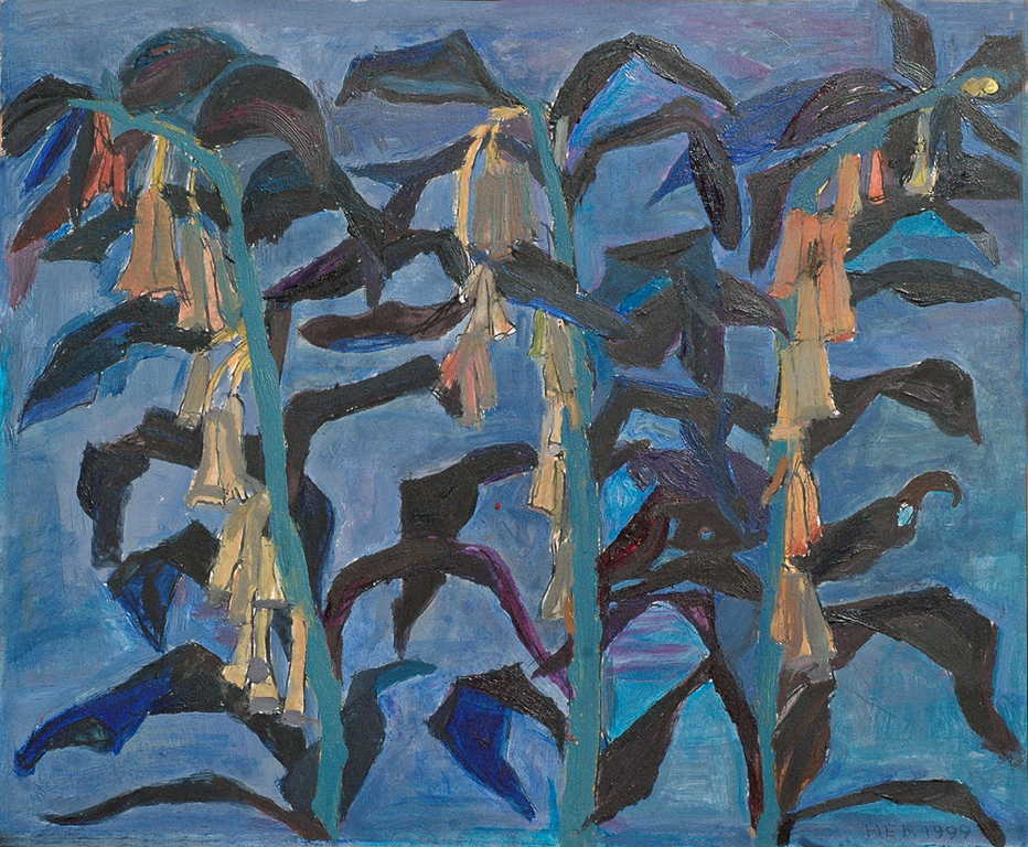 Hans Ebeling Koning, verf(penseel) en inkt(pen) op papier, Salomonszegels verkocht voor € 50!