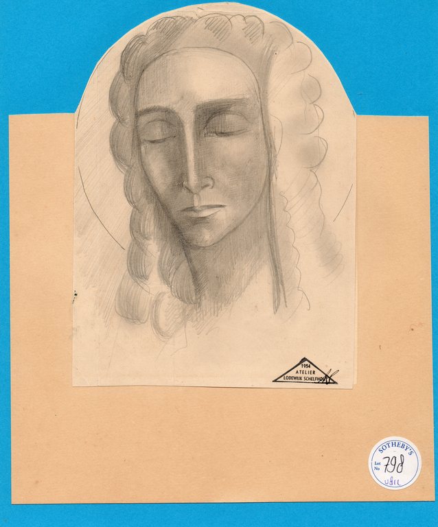 Lodewijk Schelfhout (1881-1943), potloodtekening, Moeder van Smarten kopen? Bied vanaf 10!