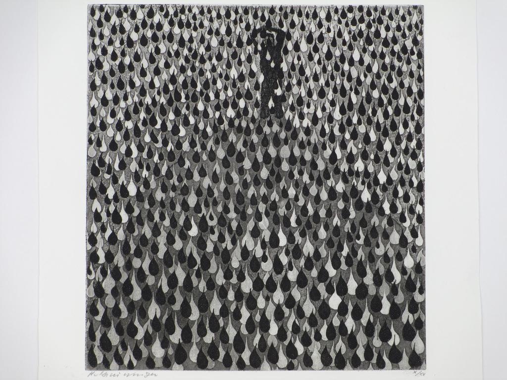 Harry van Kruiningen, Regen tijdens de Bergrede, Ets verkocht voor € 70!