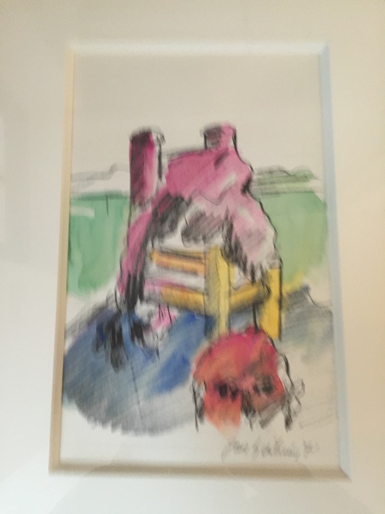 JAN SIERHUIS mooie origele aquarel Titel: De Stoel verkocht voor € 185!
