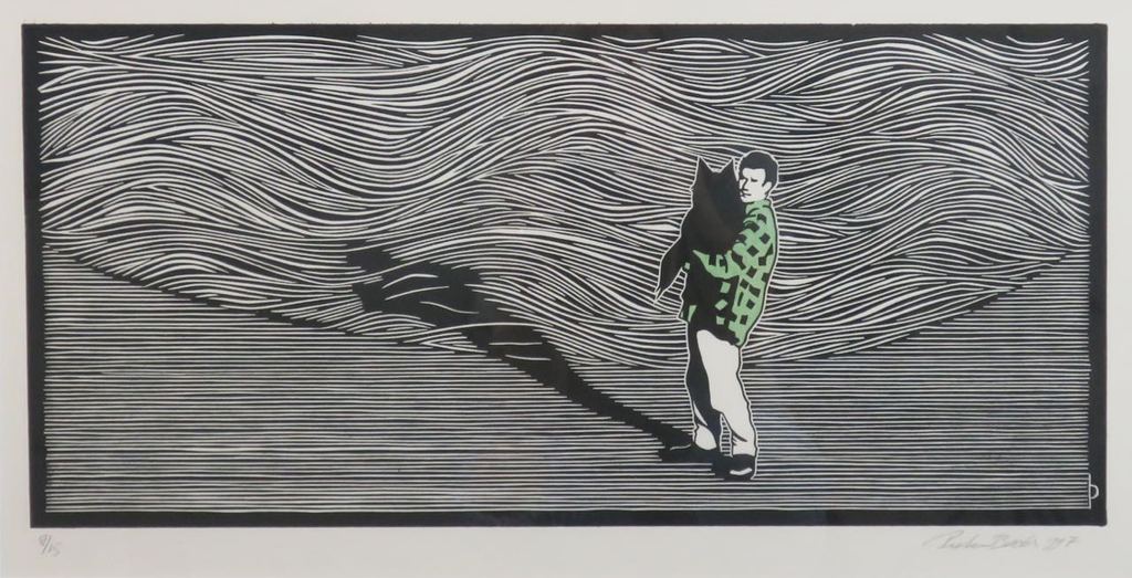 Pieter Becks: Lino, Hond en ik III - Ingelijst kopen? Bied vanaf 35!